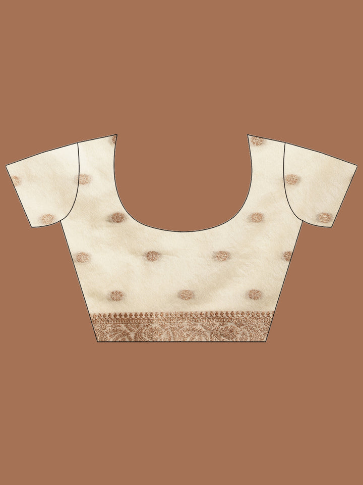 Beige Embroidered Georgette Saree