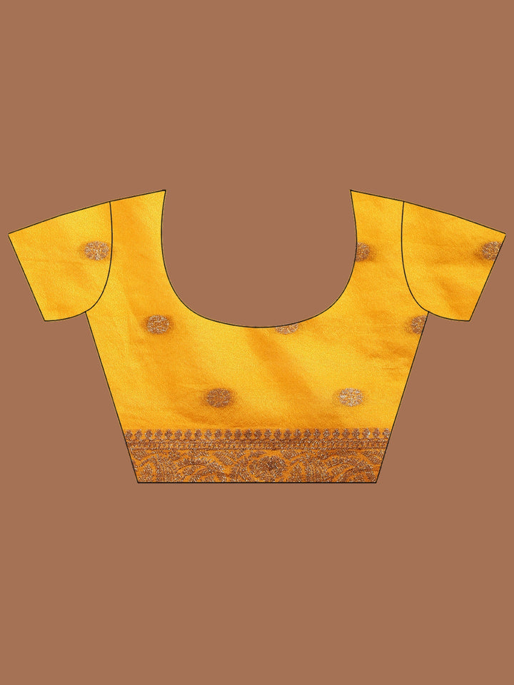 Mustard Embroidered Georgette Saree