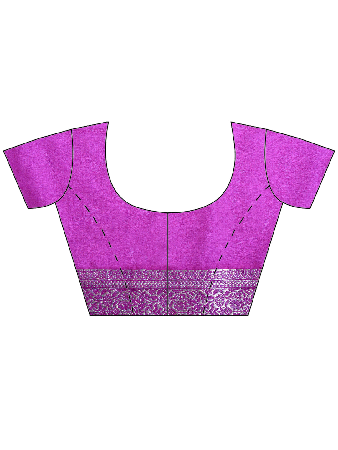 Purple Zari Work Crepe Saree