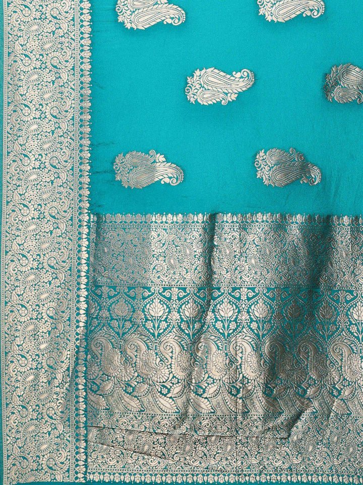 Zari Border Booti Handloom Woven Saree