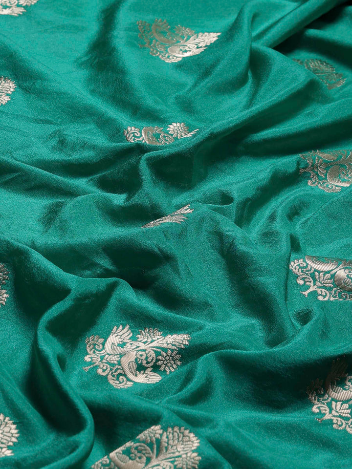 Green Woven Design Art Silk Saree