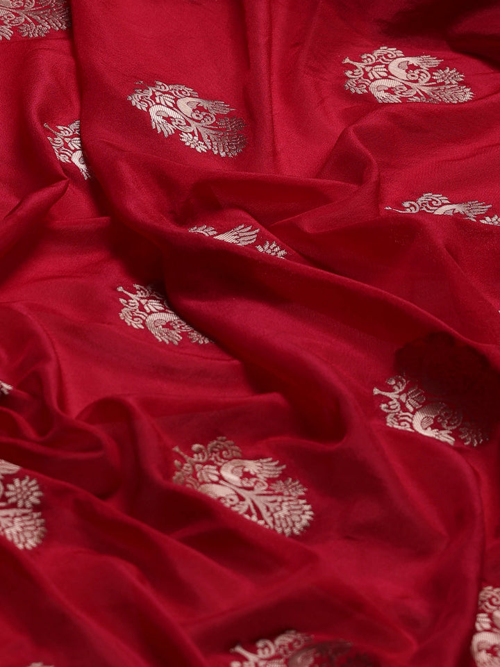 Hot Pink Woven Design Art Silk Saree
