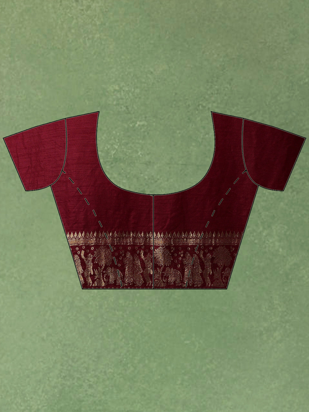 Maroon Woven Design Art Silk Saree