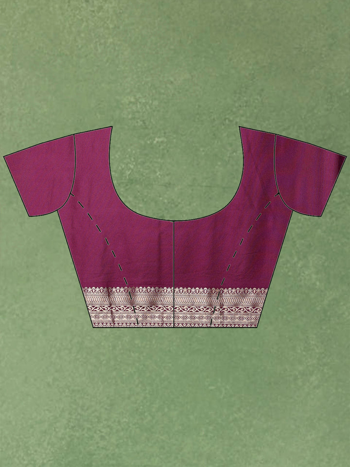 Purple Woven Design Art Silk Saree