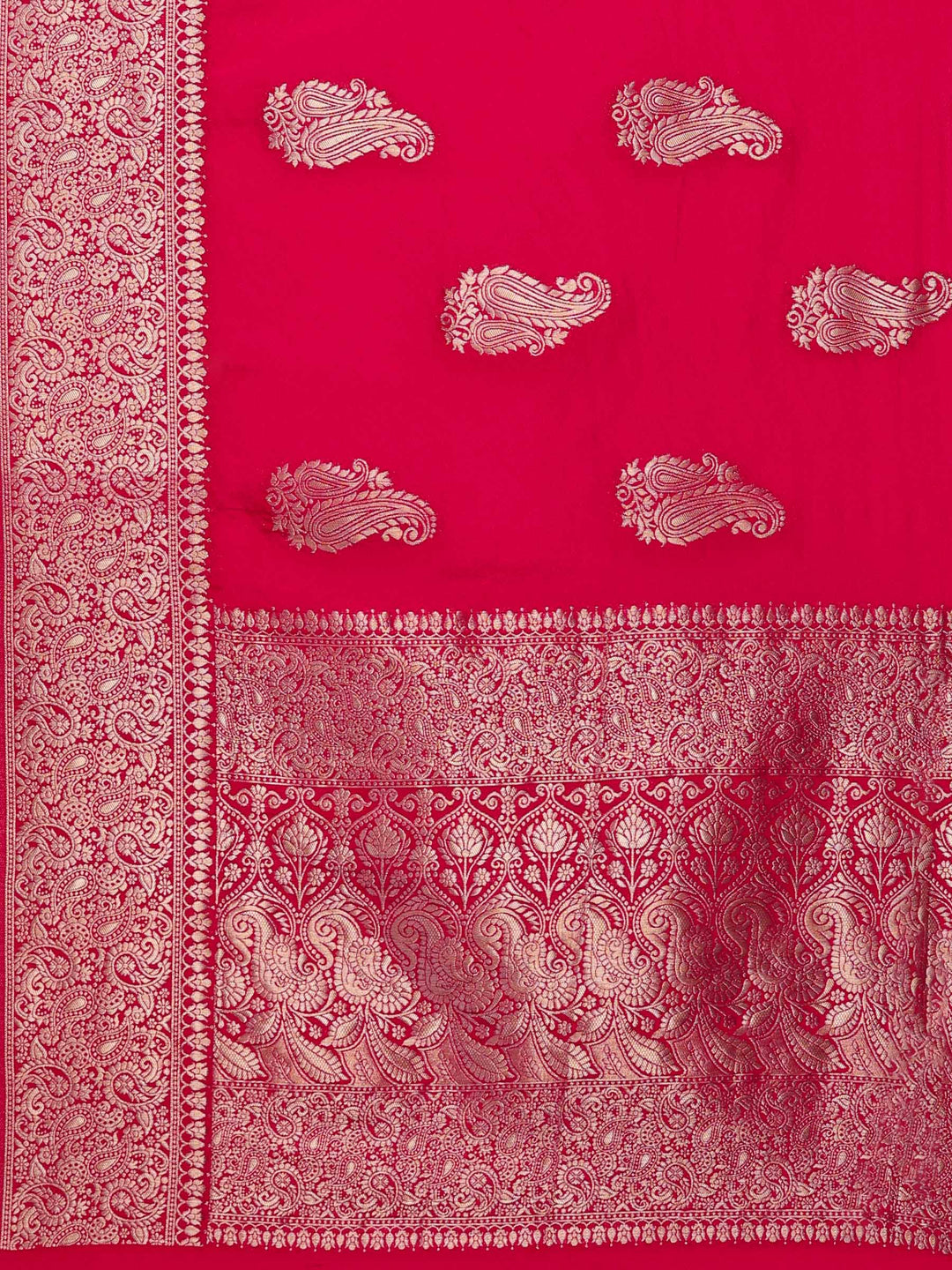 Rani Zari Booti Art Silk Saree