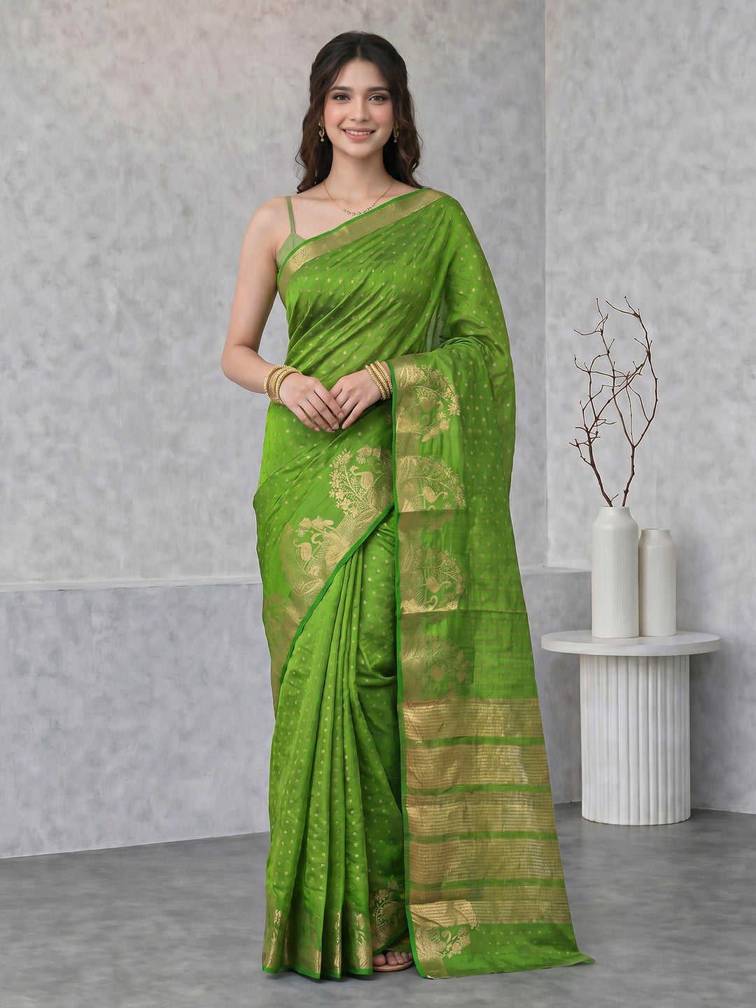 Woven Booti Art Silk Saree