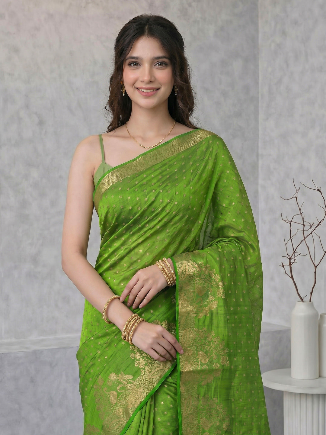 Woven Booti Art Silk Saree