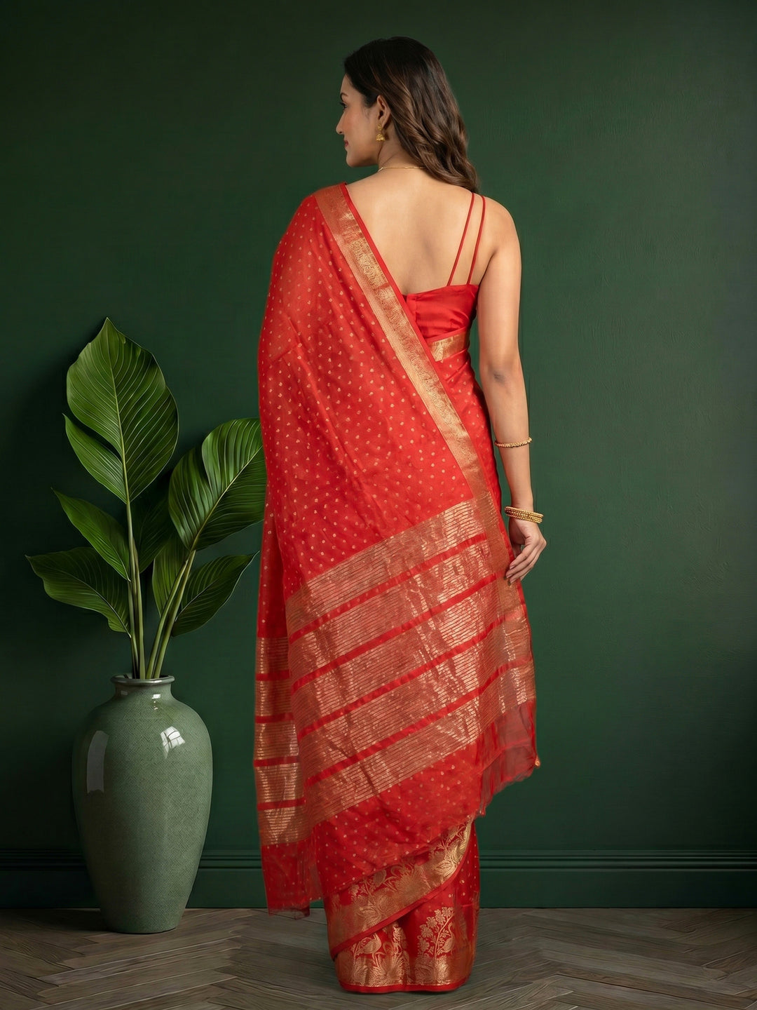 Woven Booti Art Silk Saree