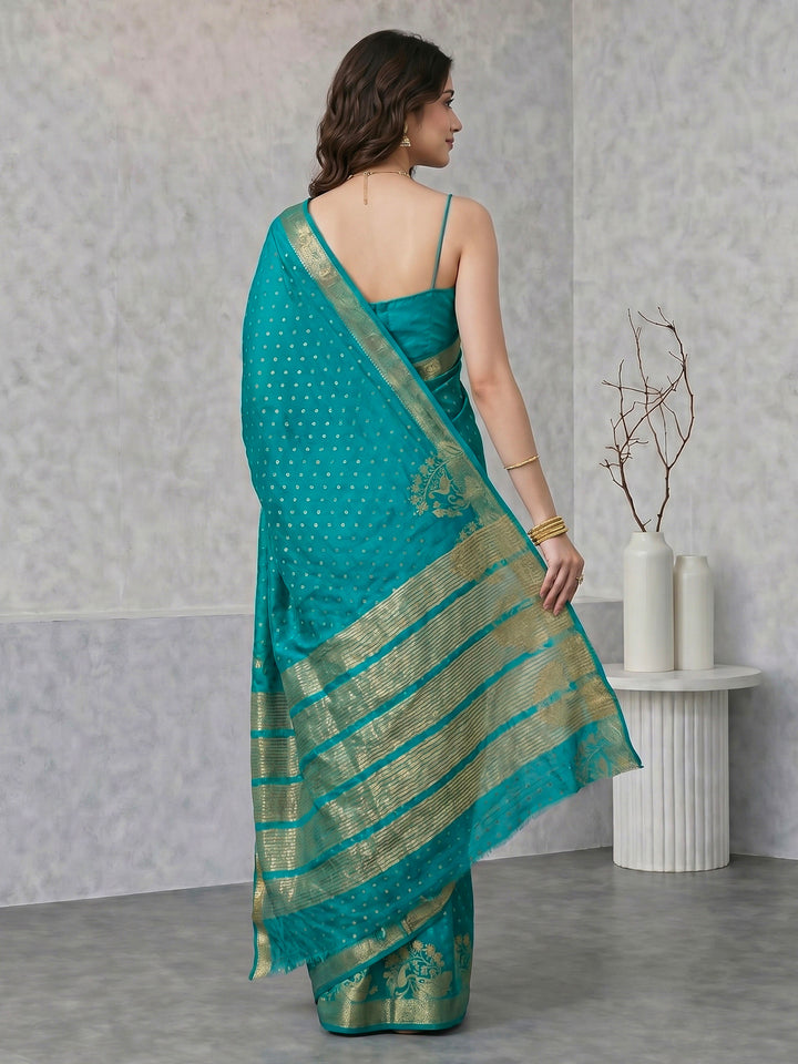 Woven Booti Art Silk Saree