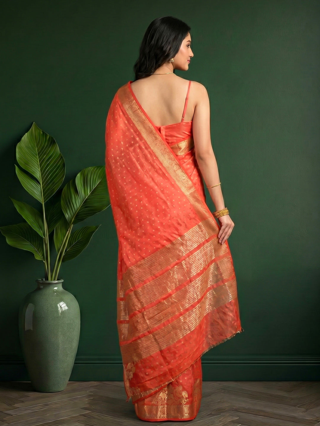 Woven Booti Art Silk Saree