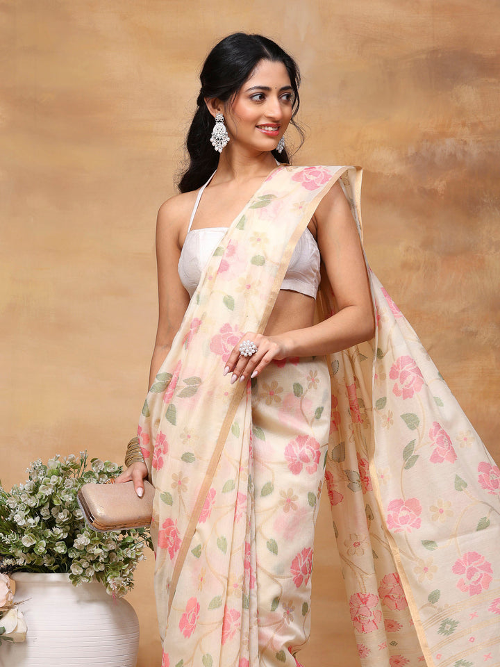 Woven Design Tussar Silk Saree