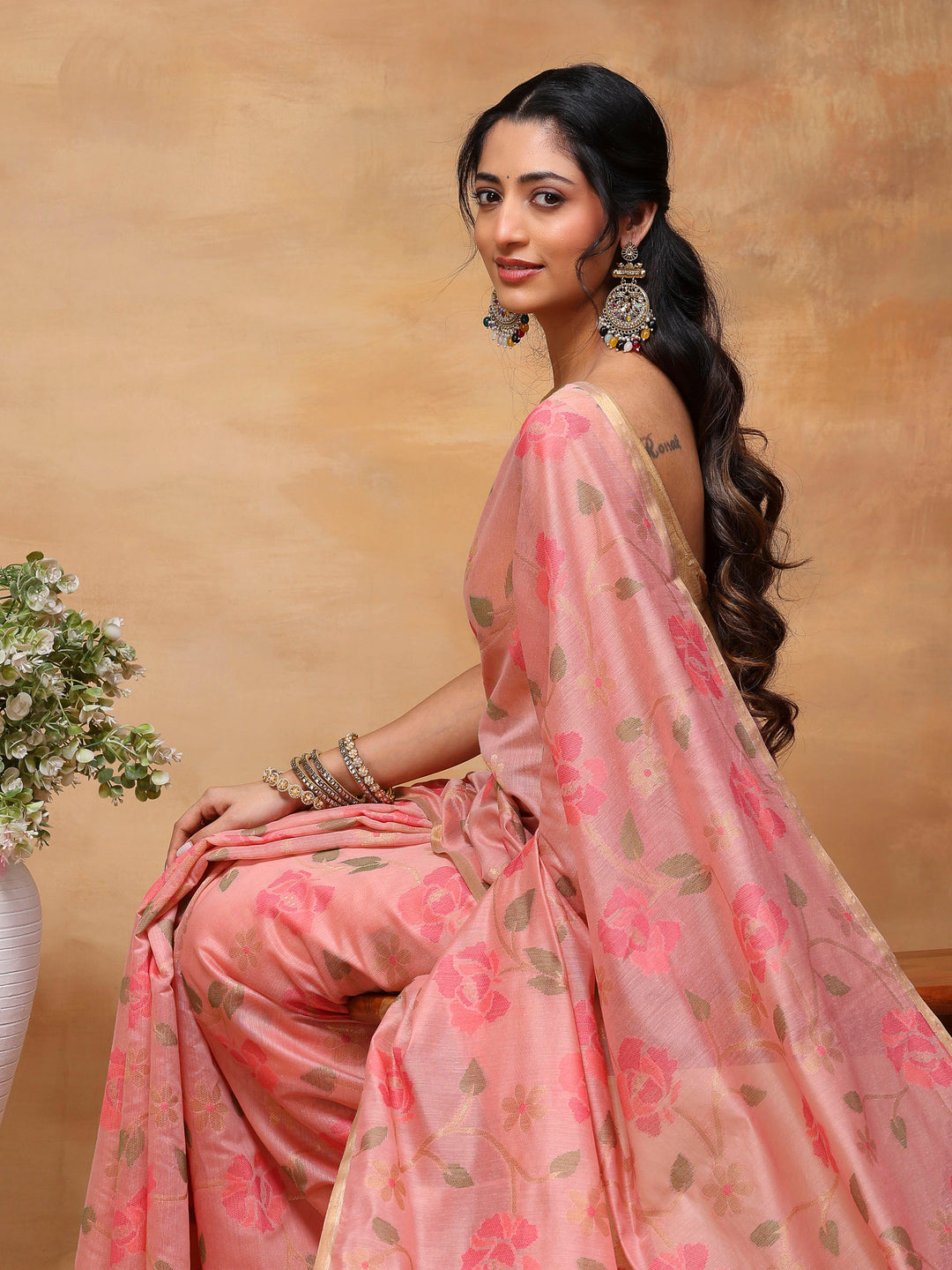 Woven Design Tussar Silk Saree