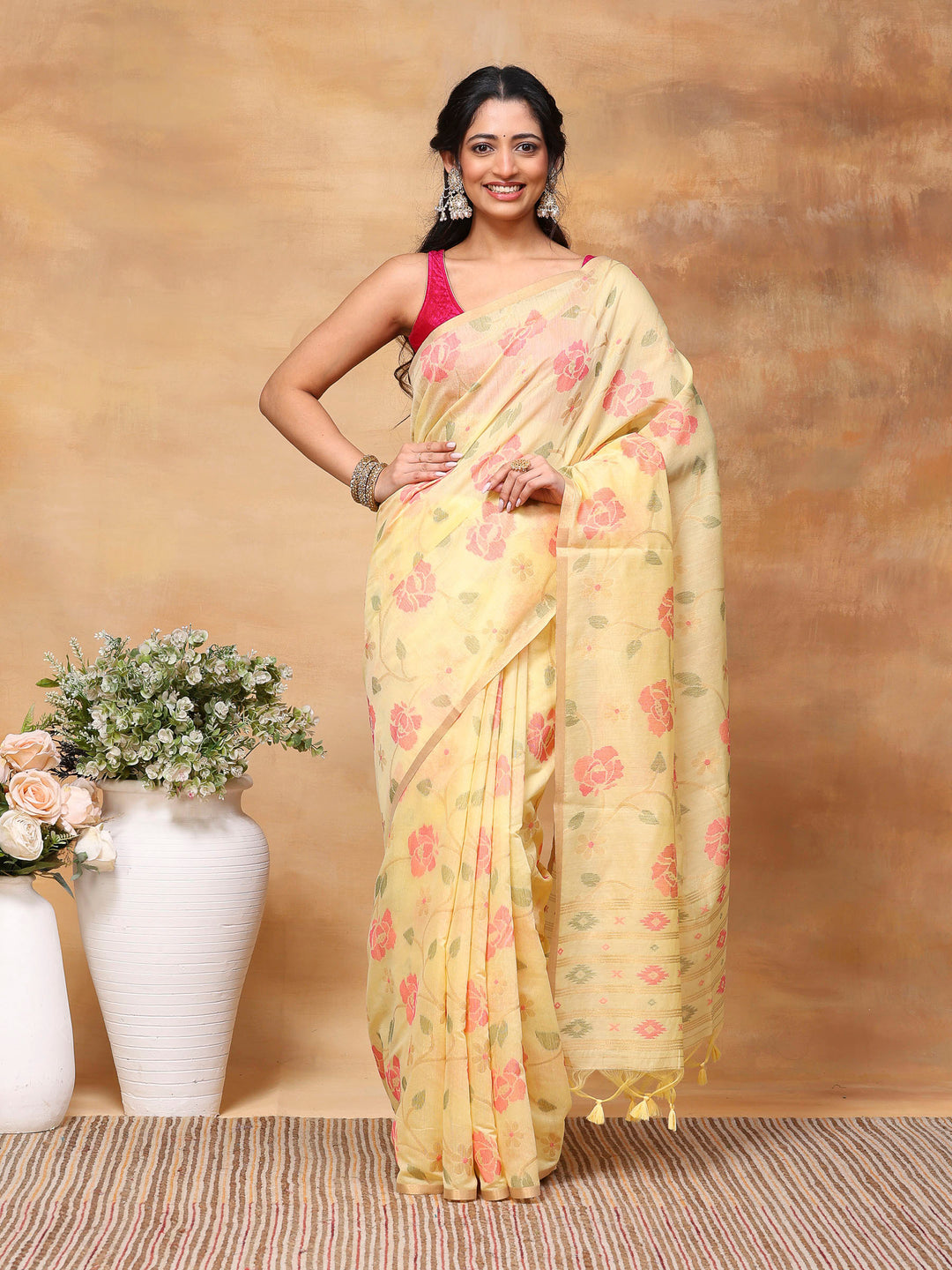 Woven Design Tussar Silk Saree
