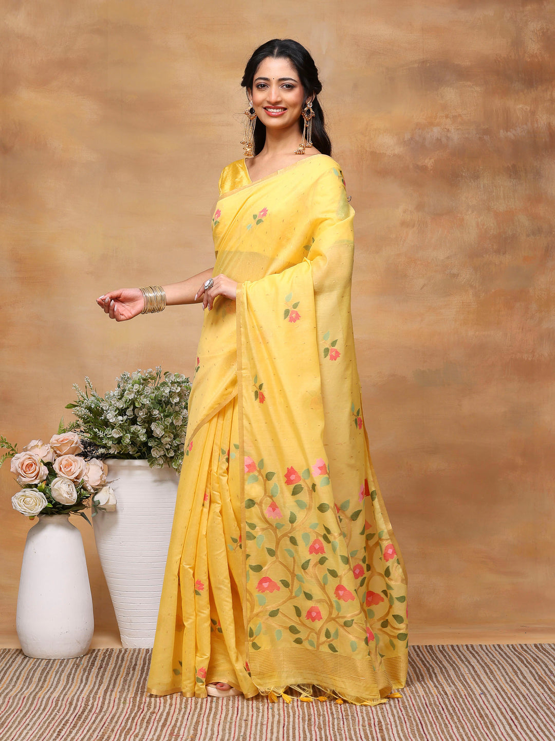 Woven Design Tussar Silk Saree