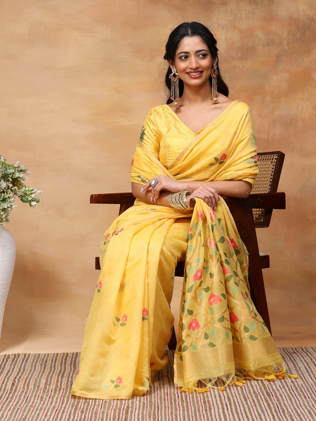 Woven Design Tussar Silk Saree