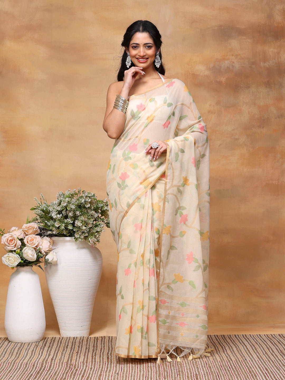 Woven Design Tussar Silk Saree