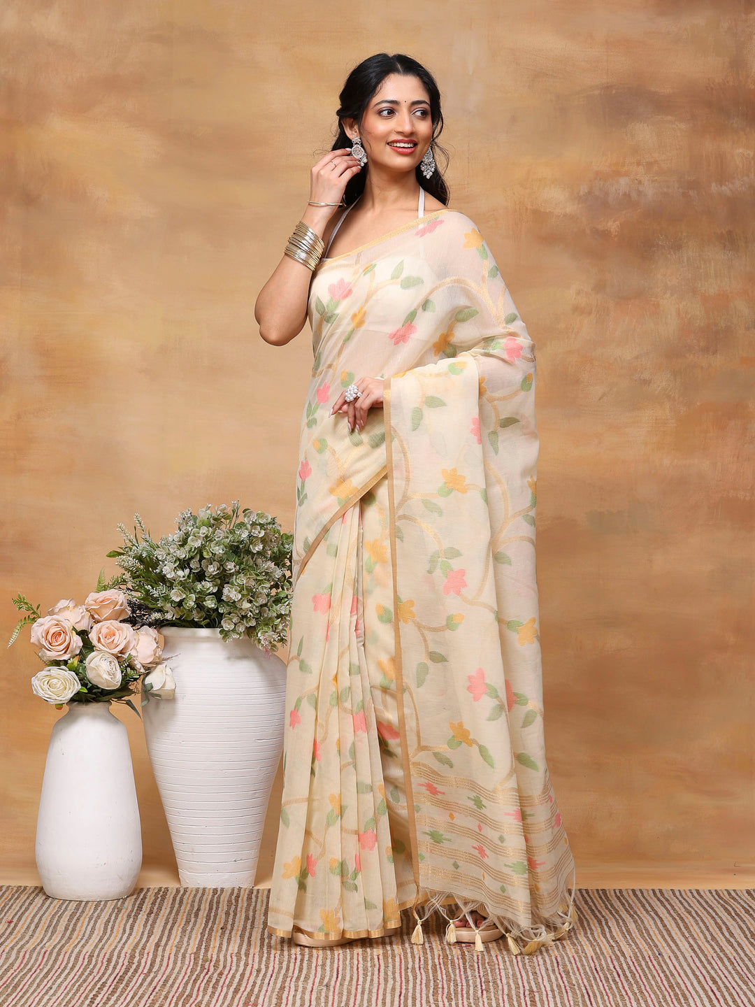 Woven Design Tussar Silk Saree