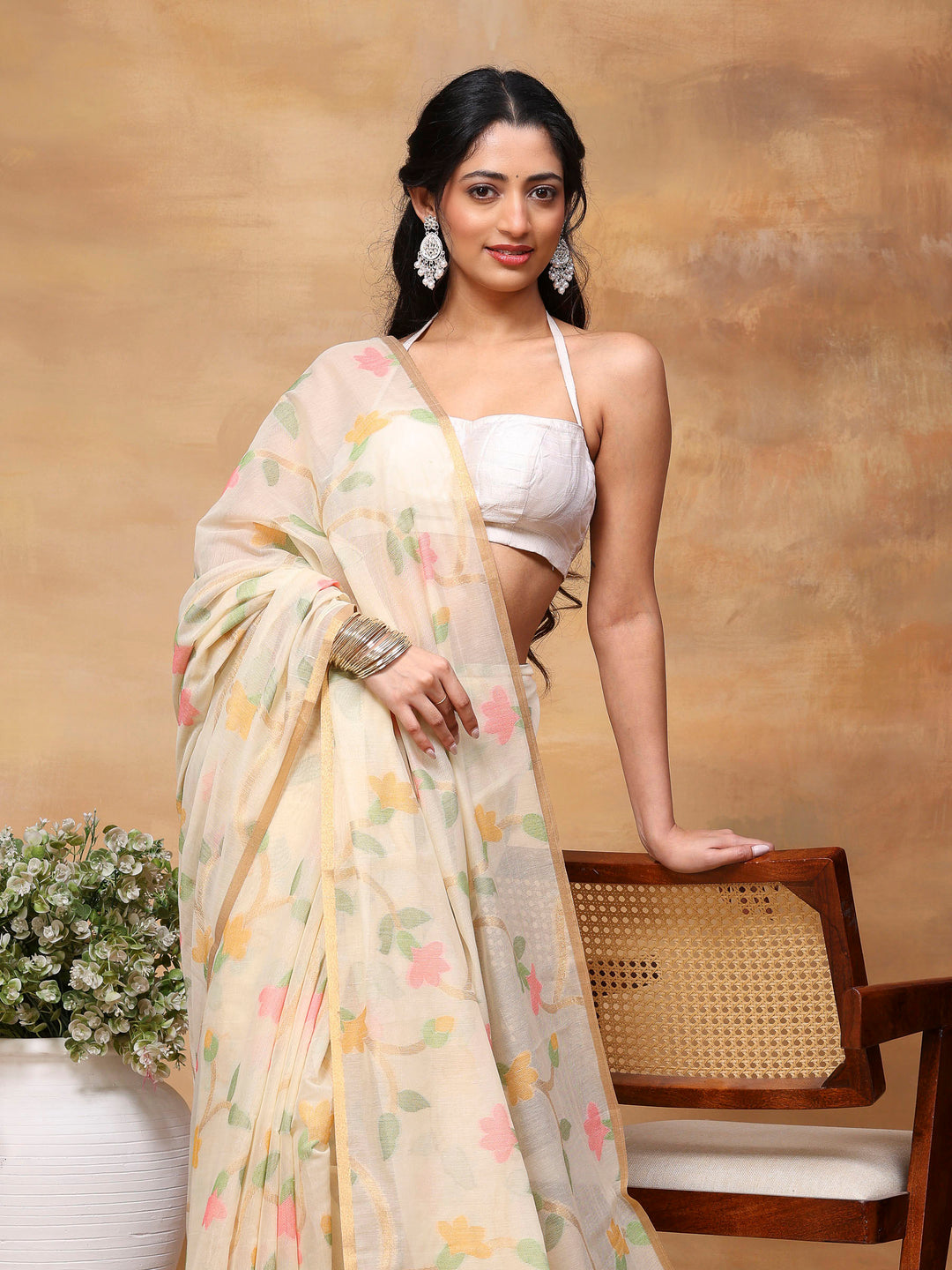 Woven Design Tussar Silk Saree