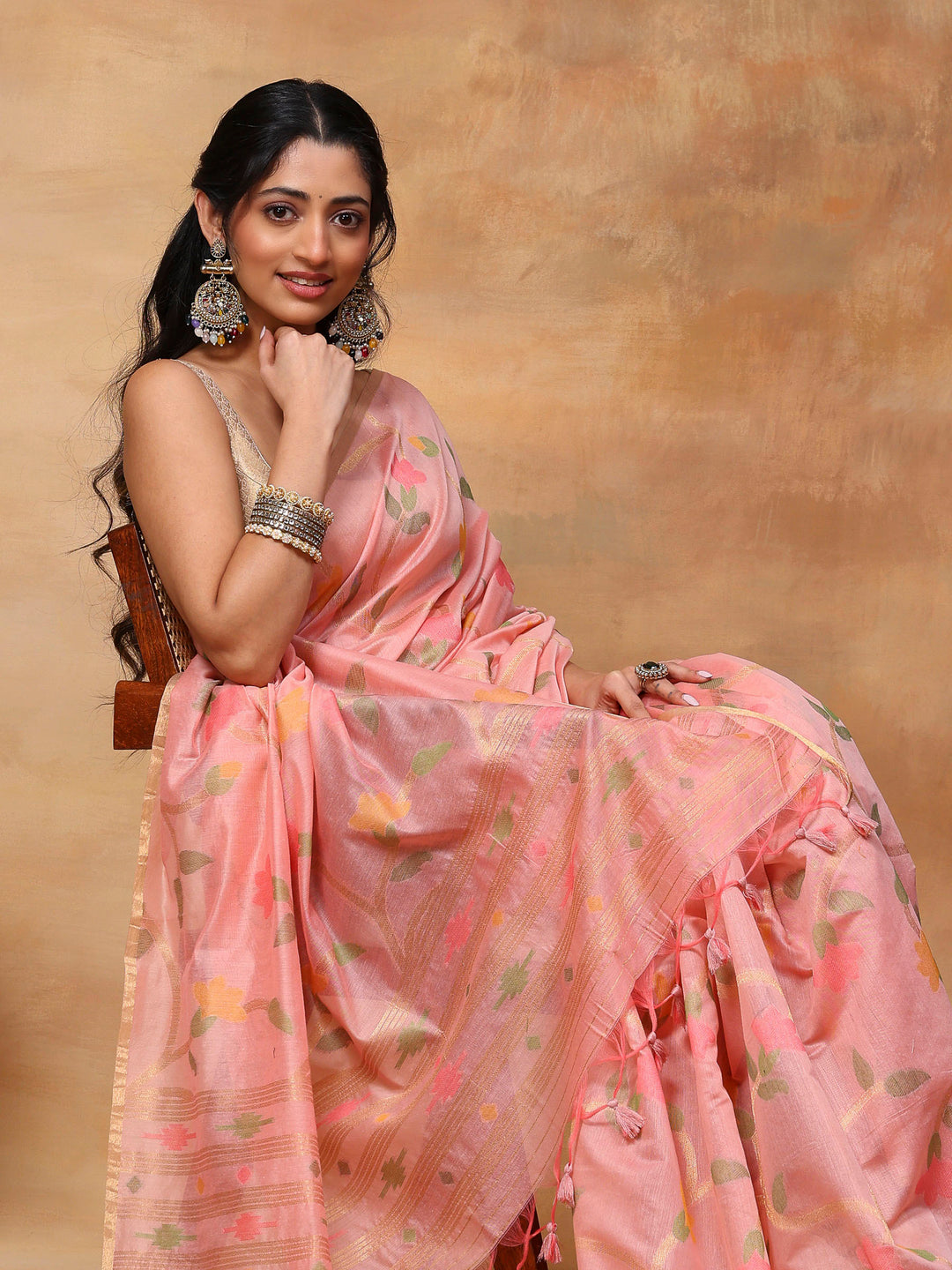 Woven Design Tussar Silk Saree