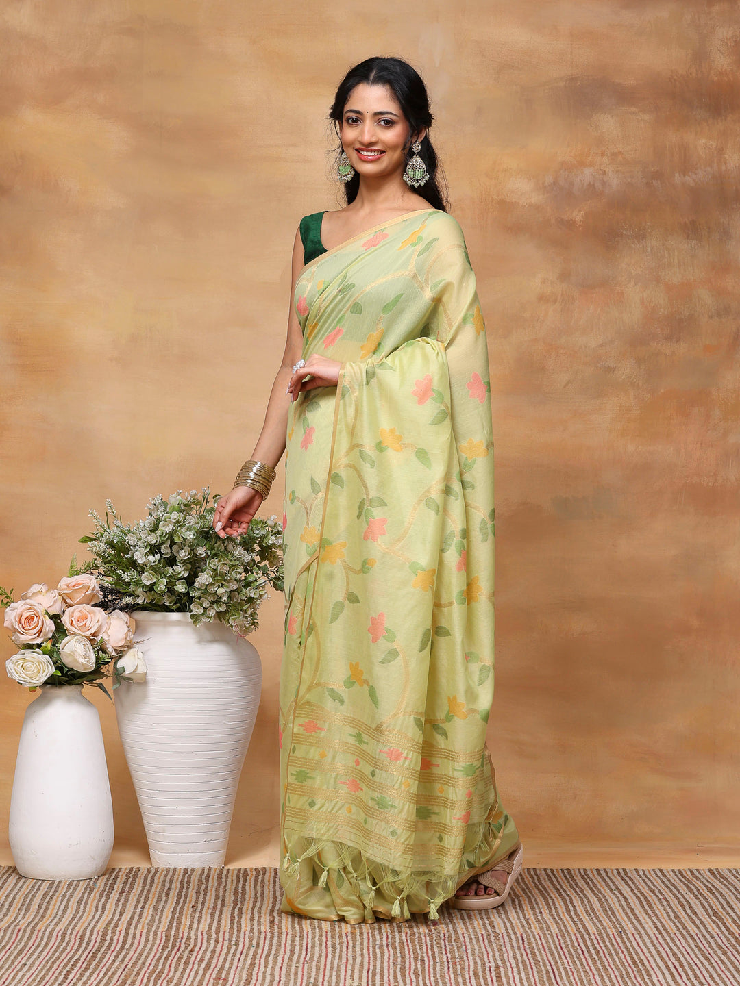 Woven Design Tussar Silk Saree