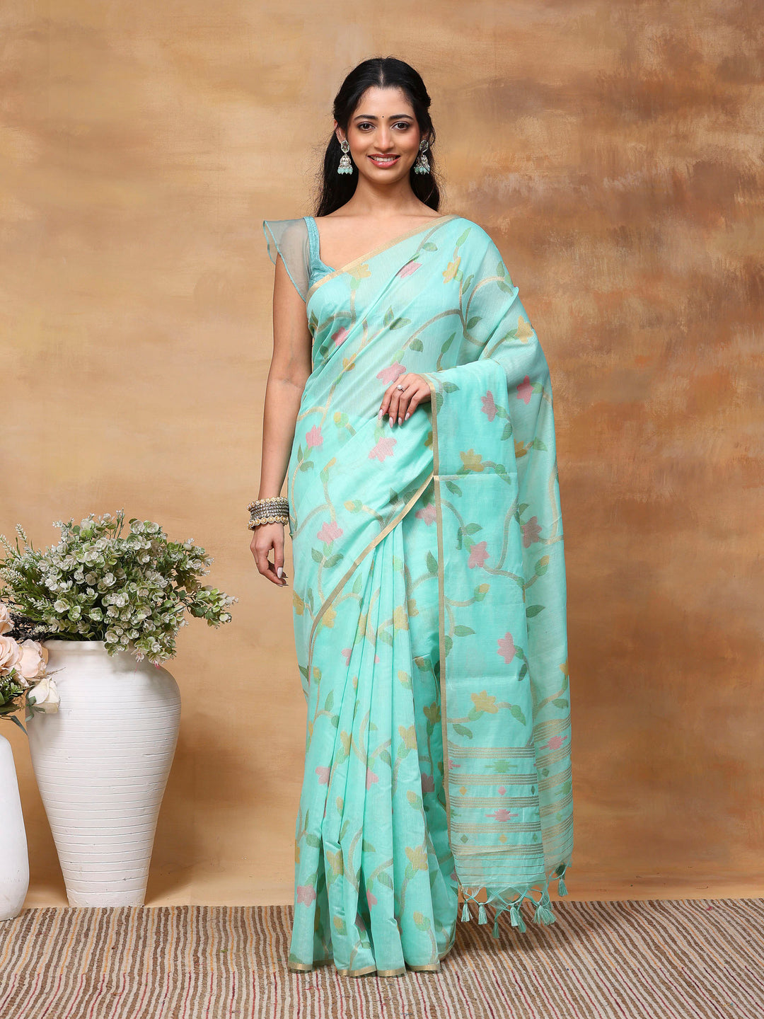 Woven Design Tussar Silk Saree