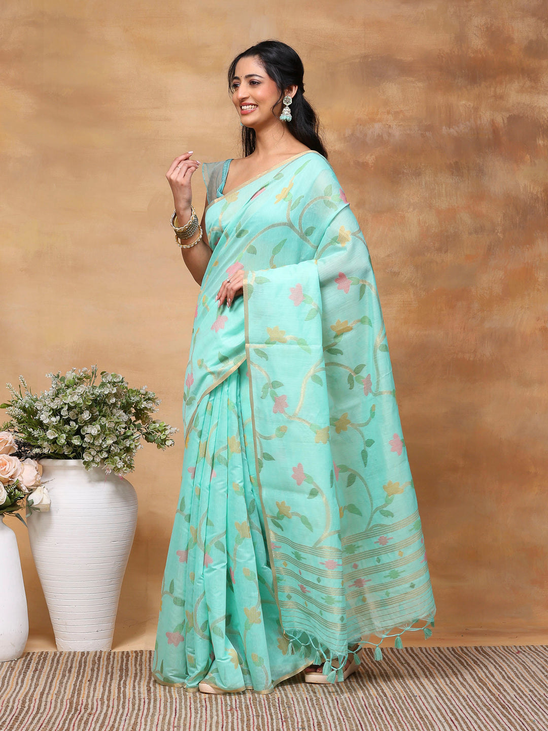 Woven Design Tussar Silk Saree