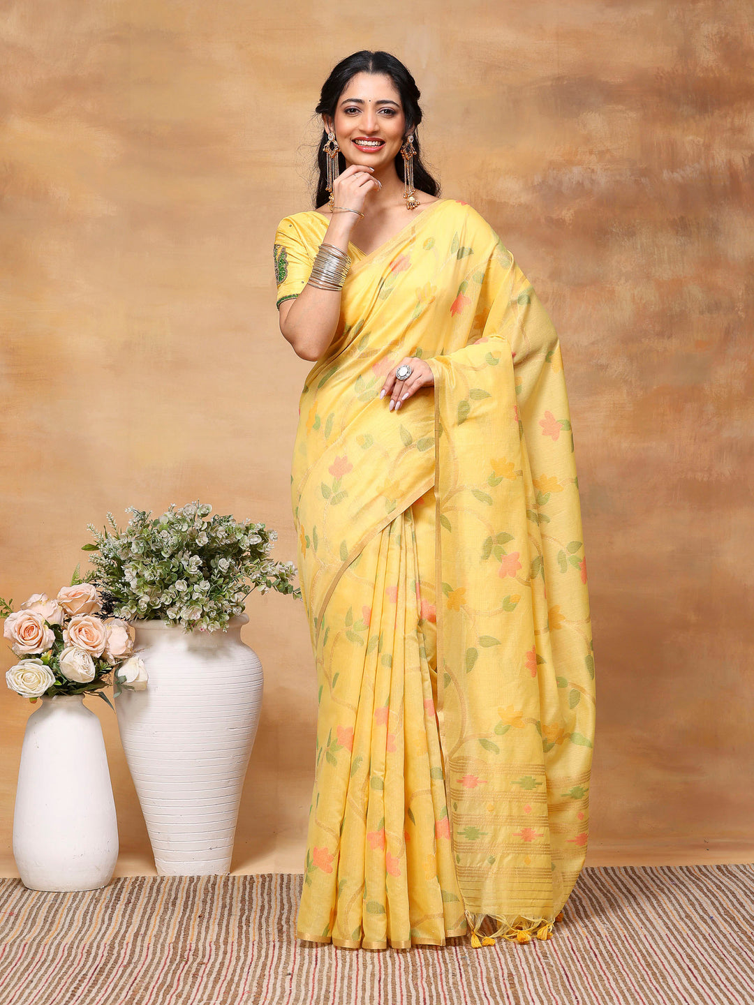 Woven Design Tussar Silk Saree