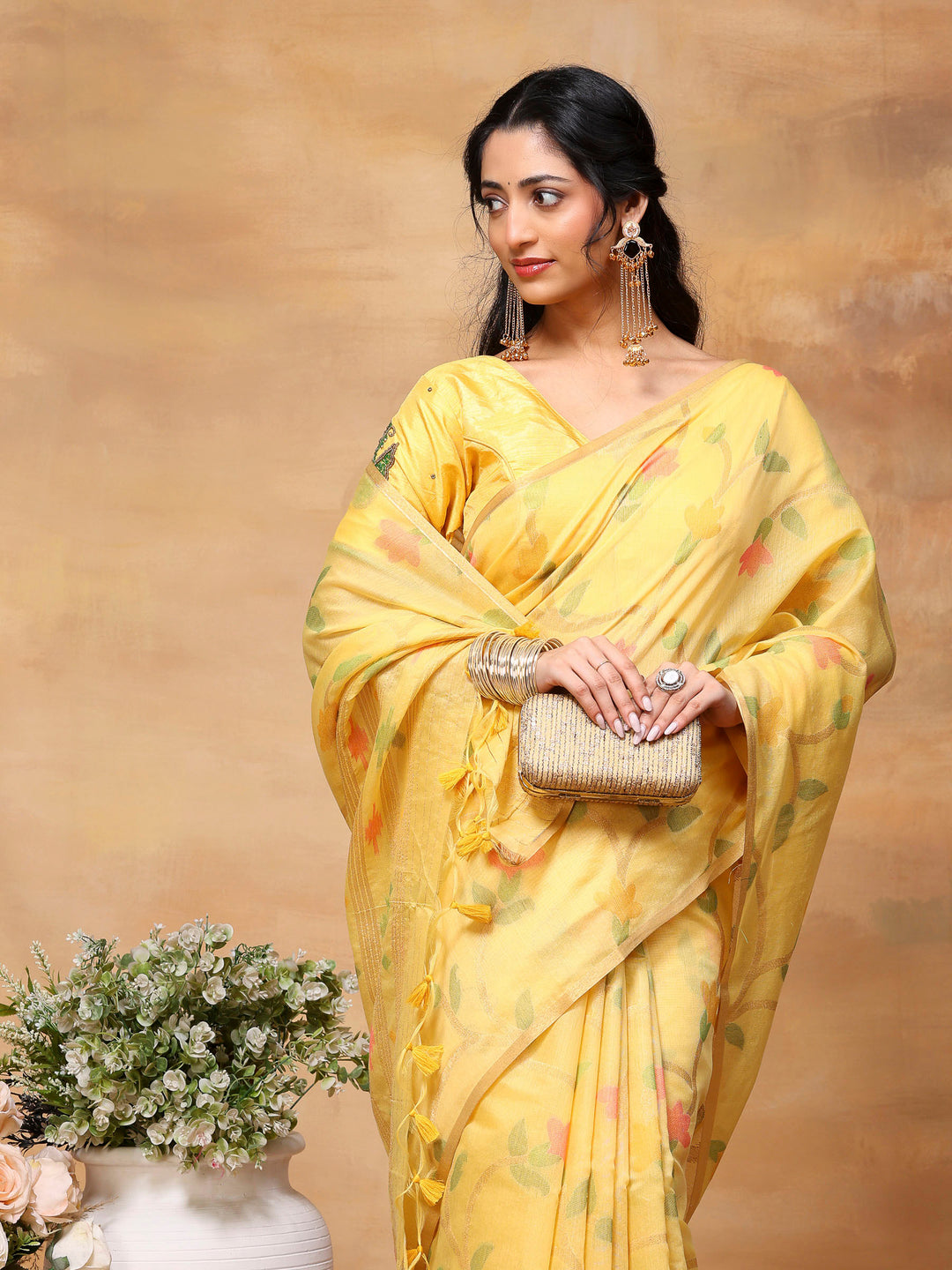 Woven Design Tussar Silk Saree