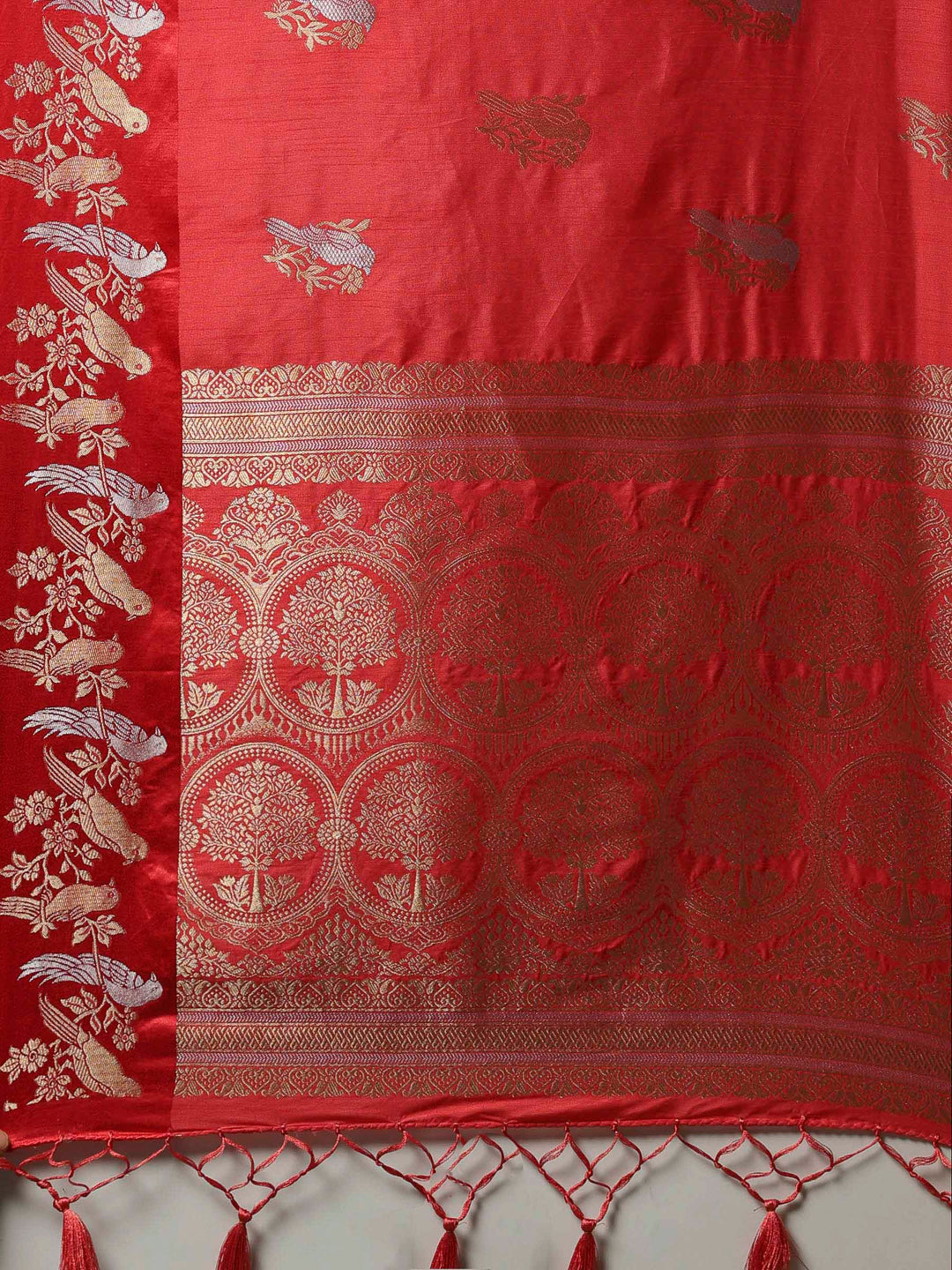 Pink Woven Design Art Silk Saree
