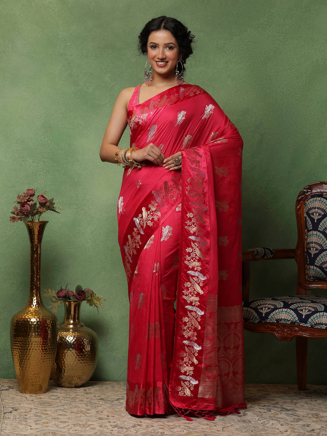 Rani Woven Design Art Silk Saree
