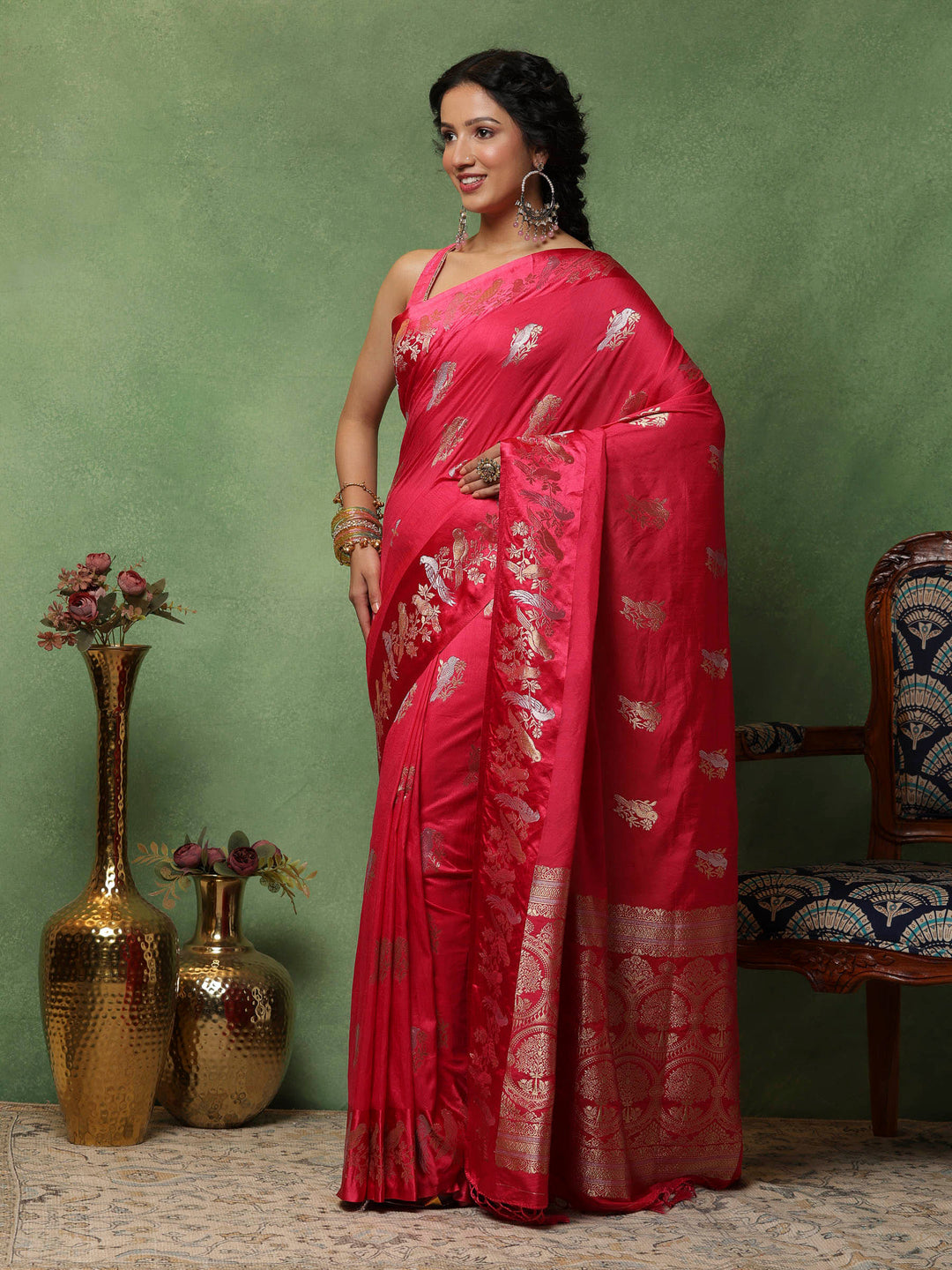 Rani Woven Design Art Silk Saree