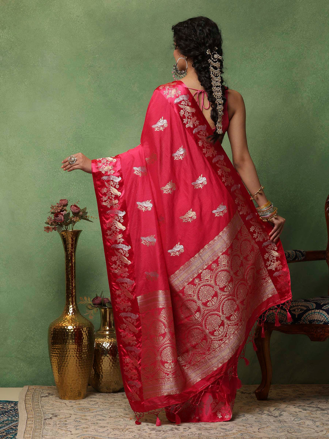 Rani Woven Design Art Silk Saree