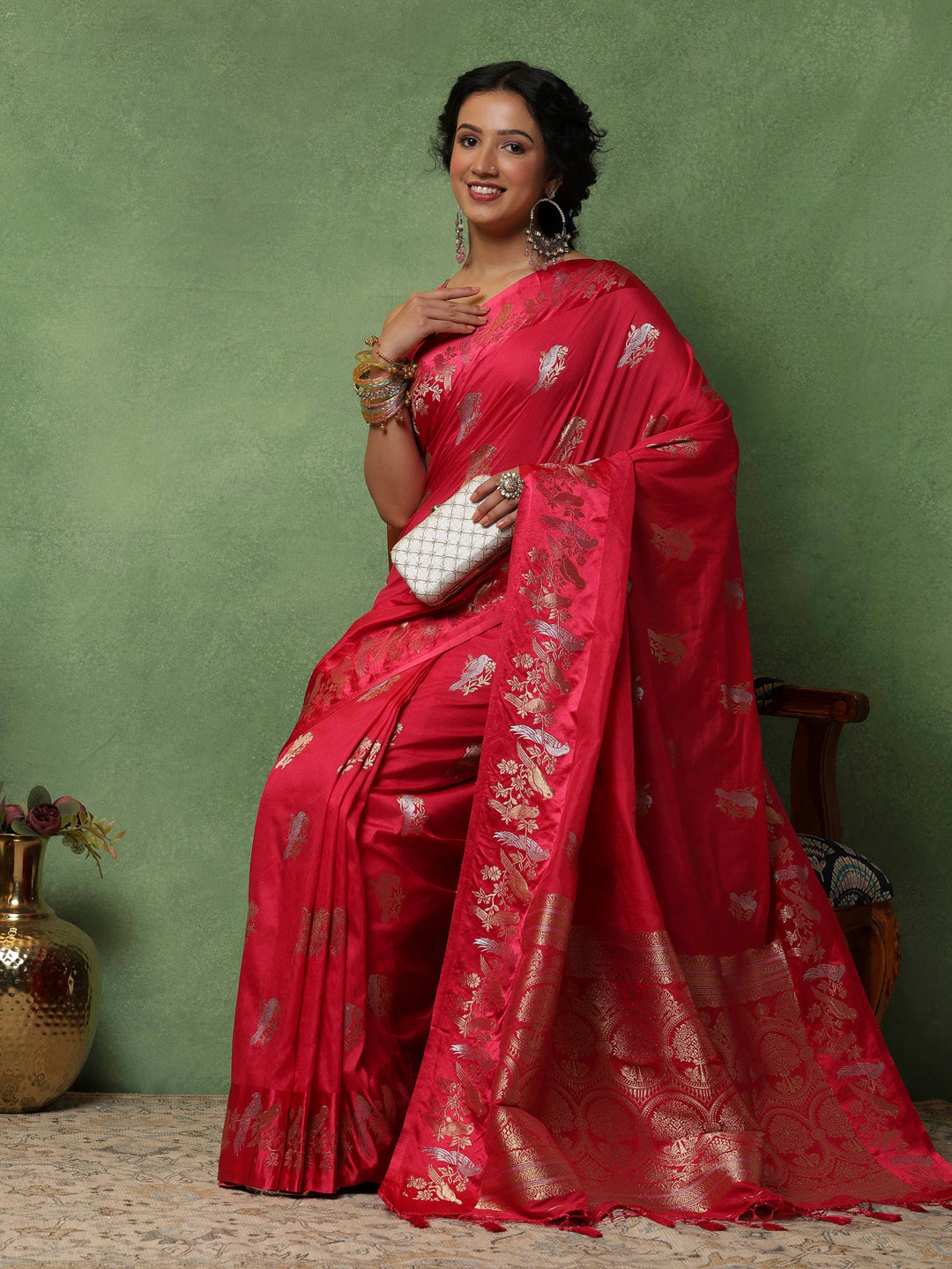 Rani Woven Design Art Silk Saree