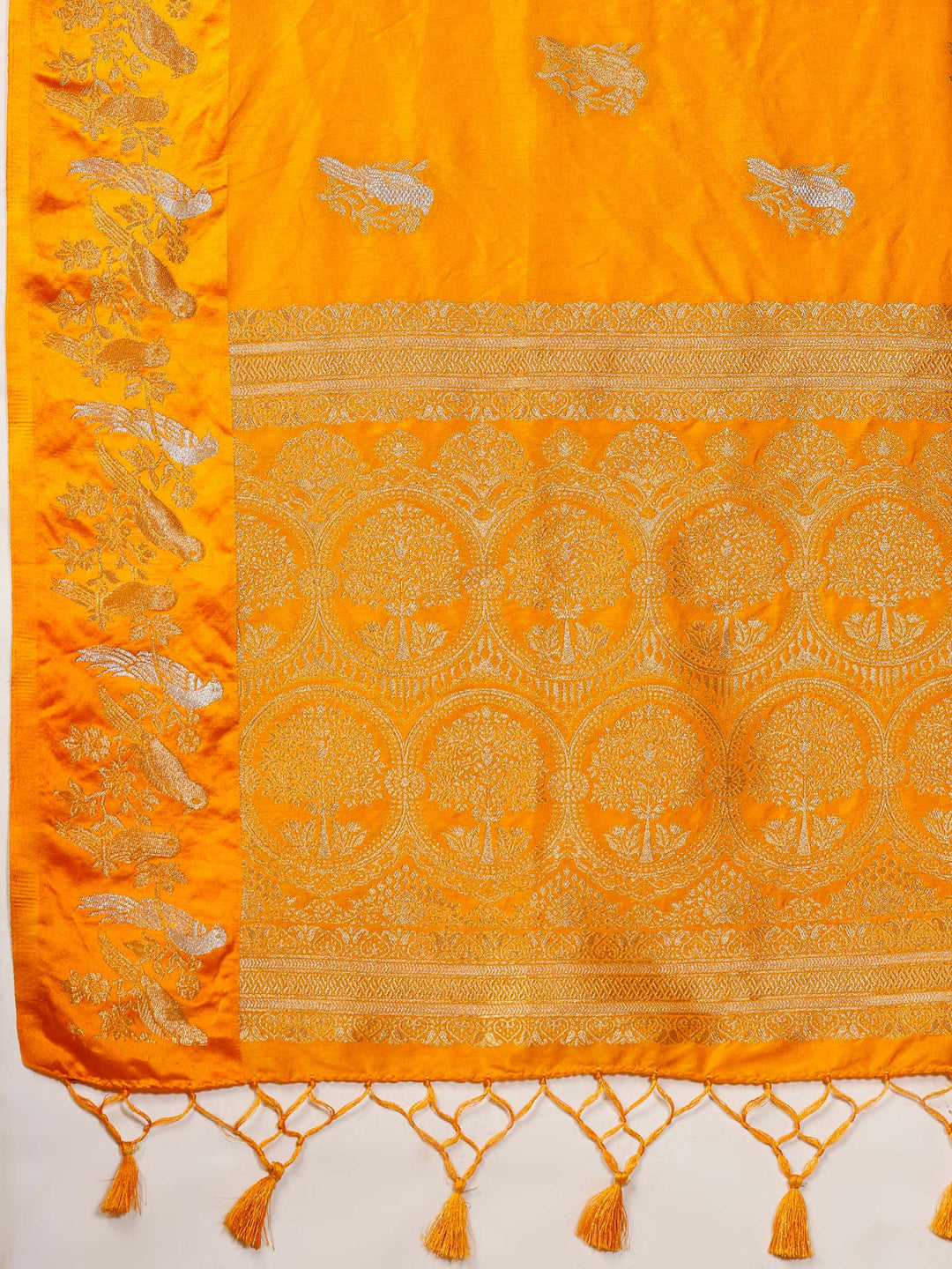 Yellow Woven Design Art Silk Saree