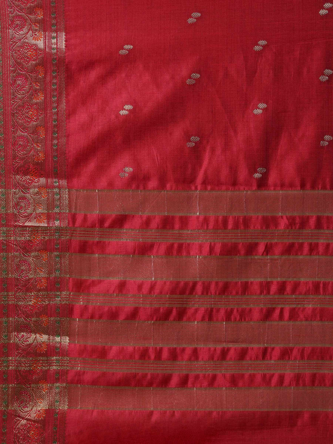 Hot Pink Woven Design Art Silk Saree