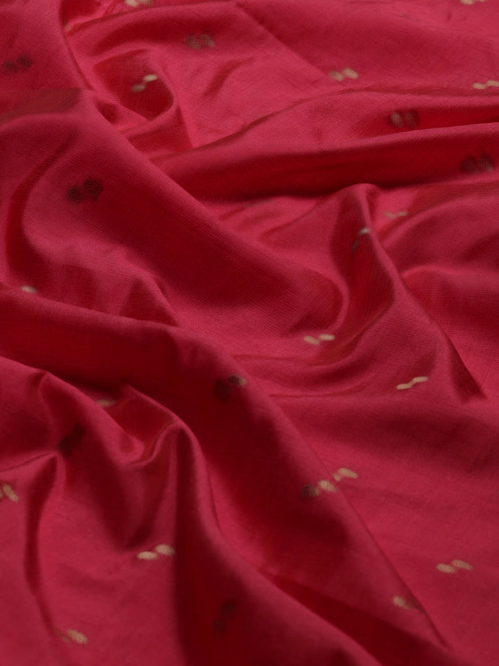 Hot Pink Woven Design Art Silk Saree