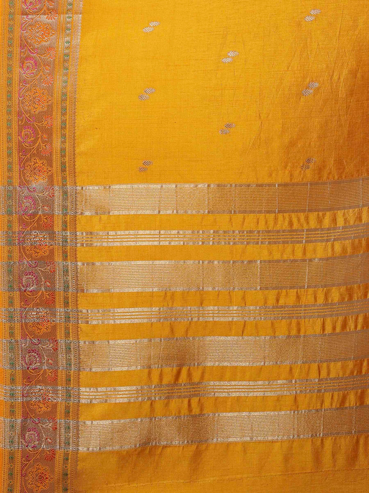 Mustard Woven Design Art Silk Saree