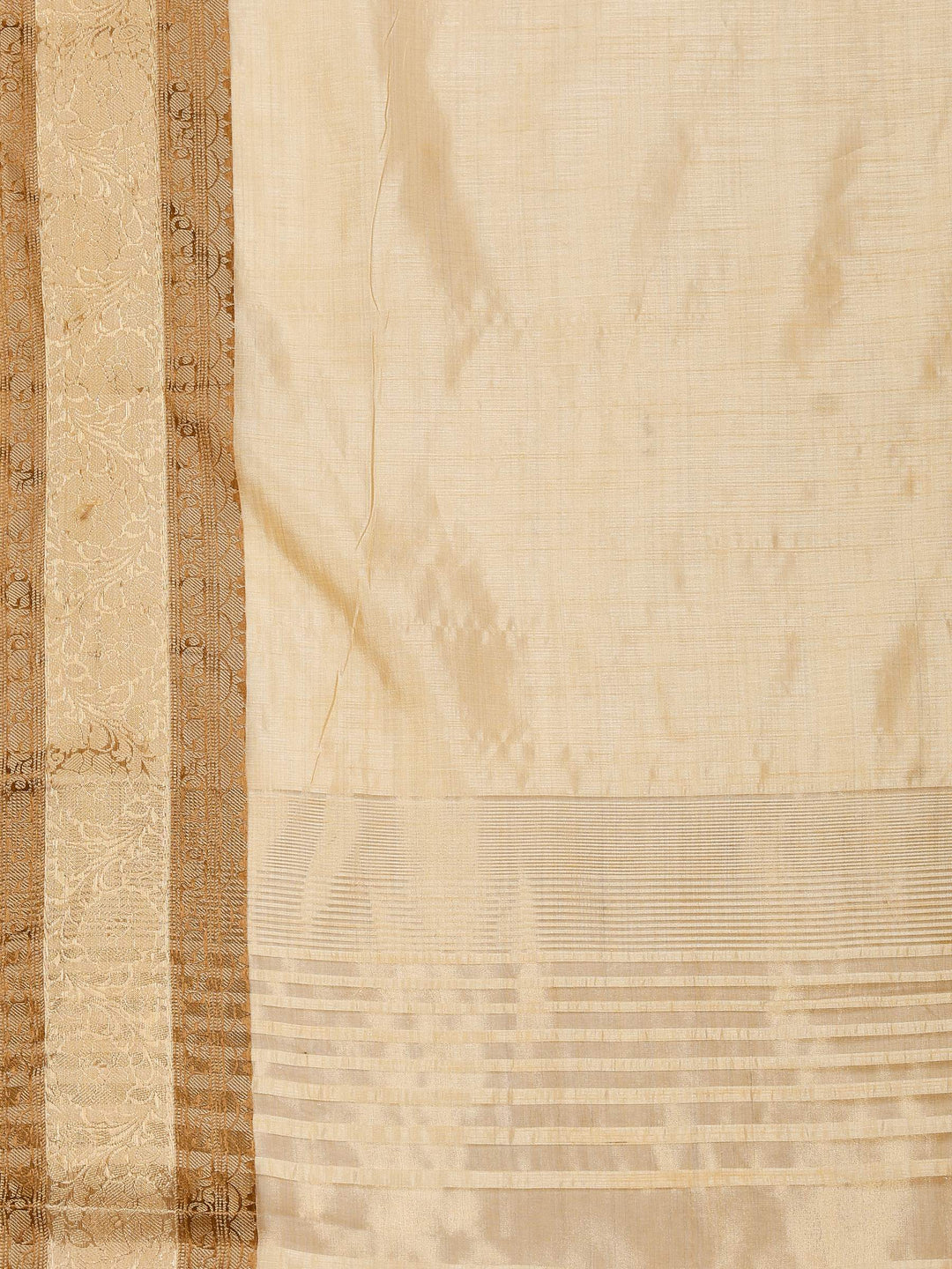 Beige Woven Design Art Silk Saree