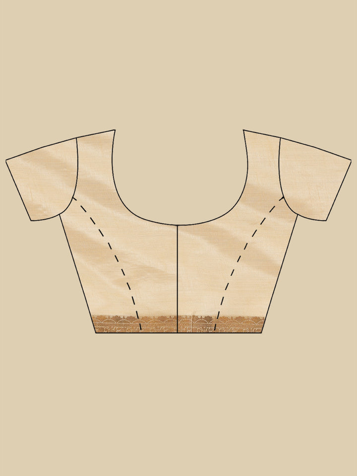 Beige Woven Design Art Silk Saree