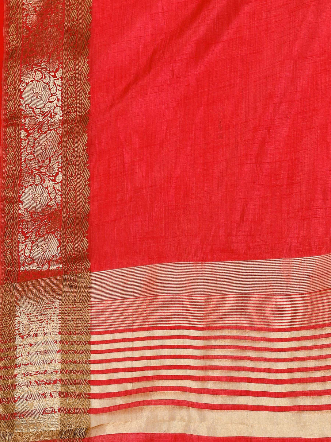Hot Pink Woven Design Art Silk Saree