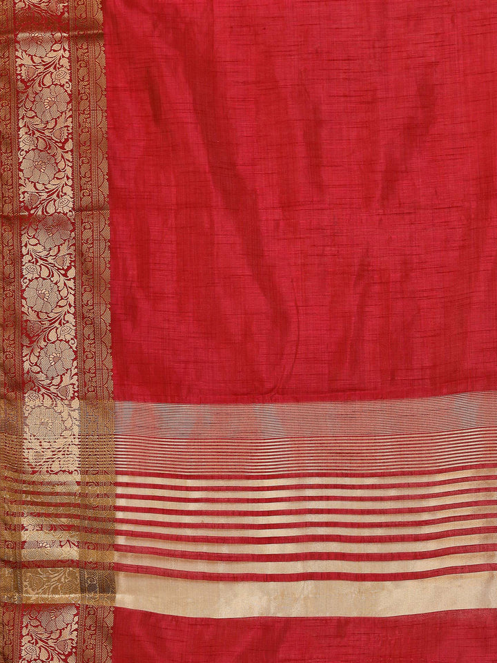 Wine Woven Design Art Silk Saree