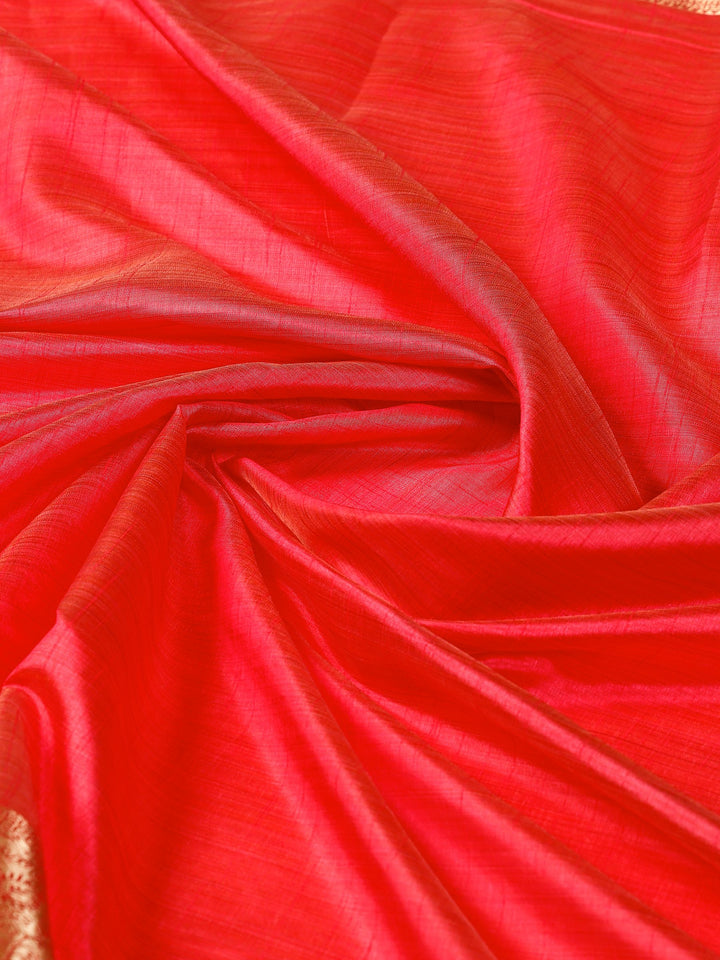 Hot Pink Woven Design Art Silk Saree