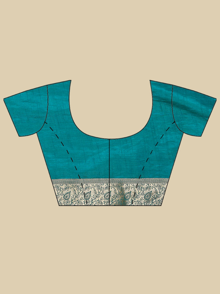 Lake Blue Woven Design Art Silk Saree
