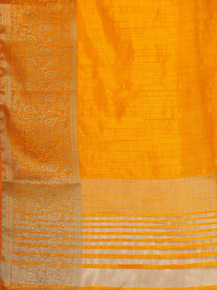 Mustard Woven Design Art Silk Saree