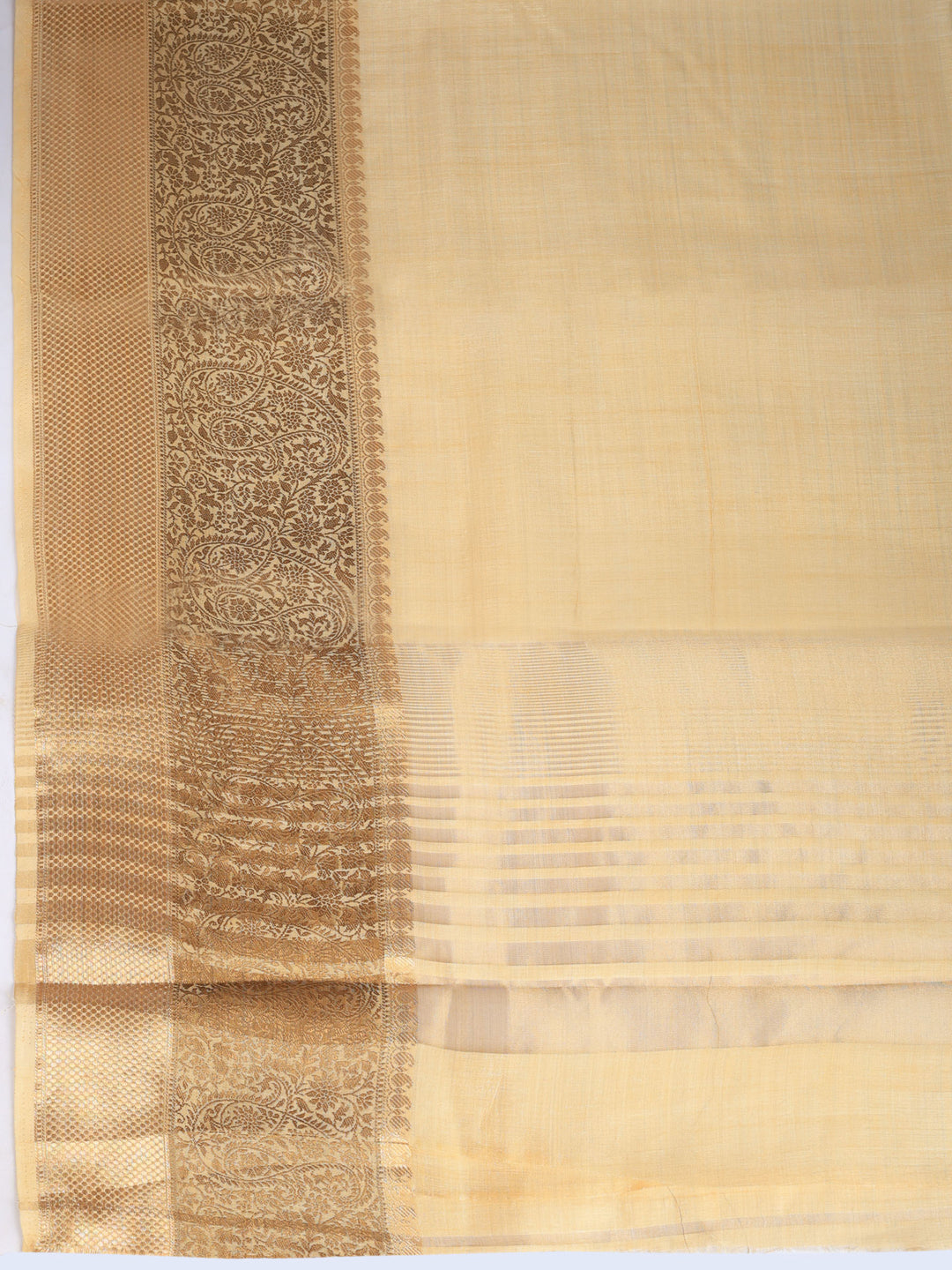Beige Woven Design Art Silk Saree