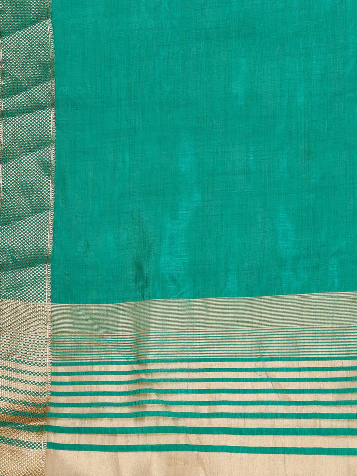 Green Woven Design Art Silk Saree