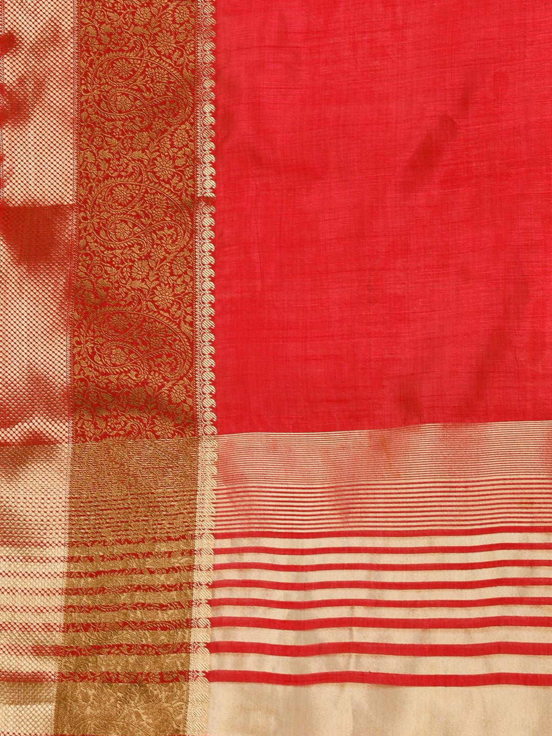 Hot Pink Woven Design Art Silk Saree