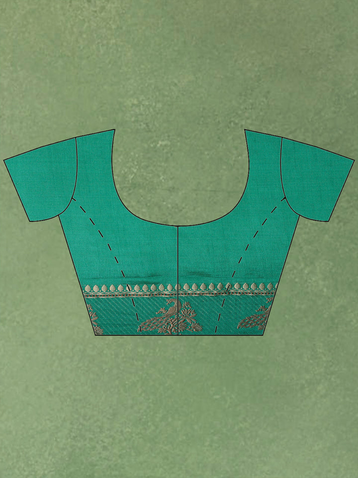 Green Woven Design Art Silk Saree