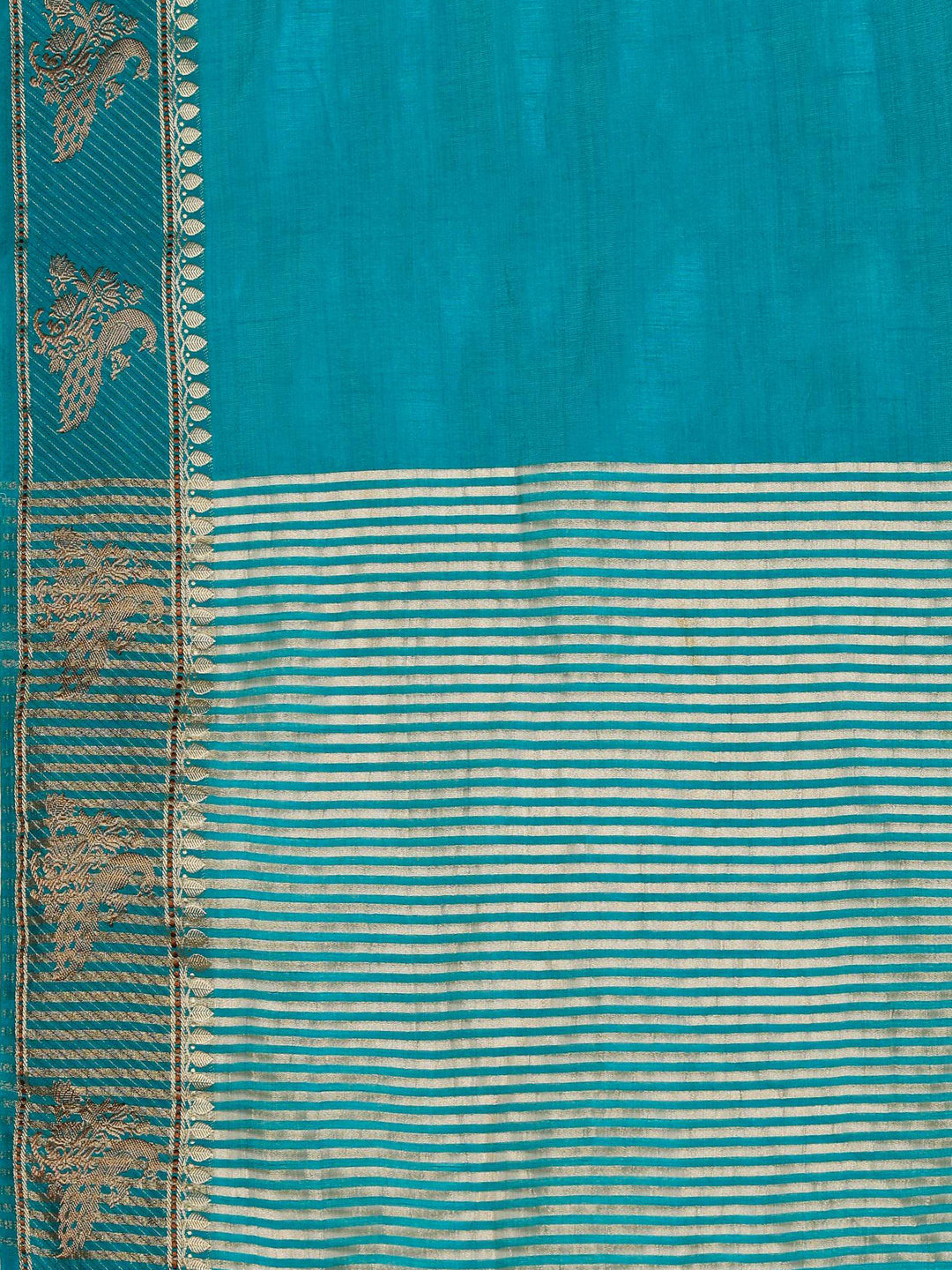 Lake Blue Woven Design Art Silk Saree