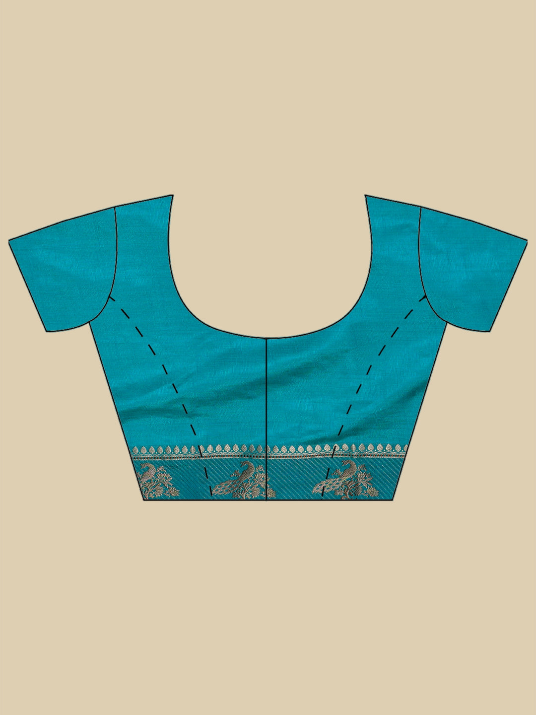 Lake Blue Woven Design Art Silk Saree